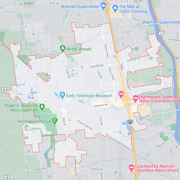 Map of Hilliard, Ohio